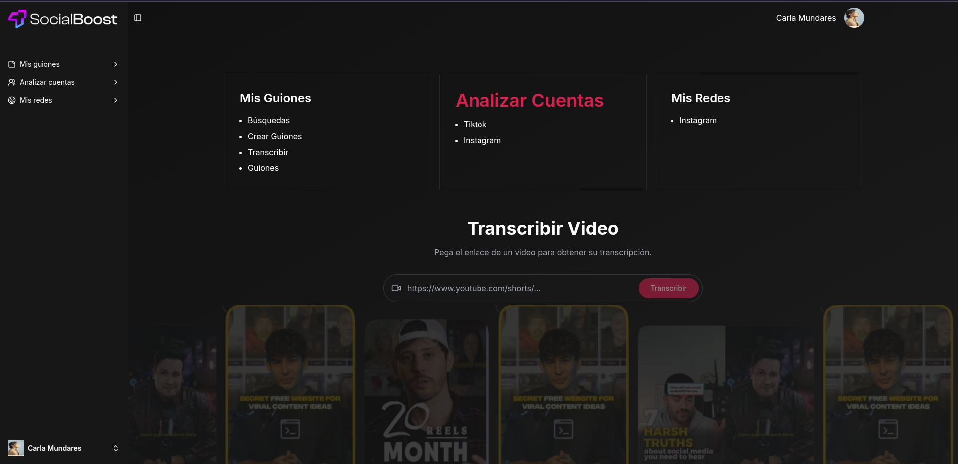 SocialBoost Dashboard